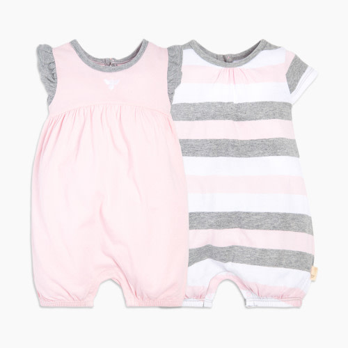 Burt's Bees Baby 2 Pack Rompers - Blossom Multi Stripe, 0-3 M