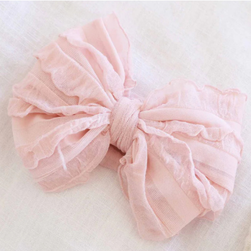 Large Ruffle Knit Bow | Lotus