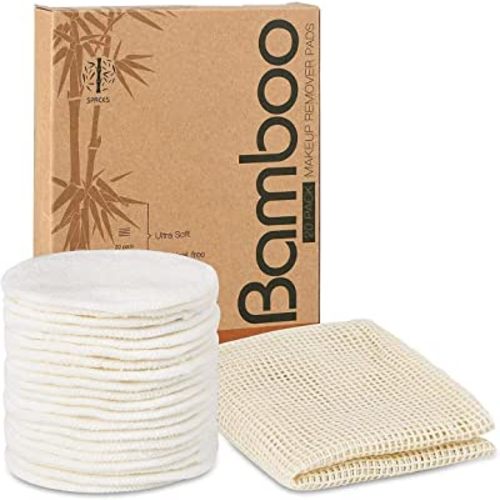 20 Packs Organic Reusable Cotton Rounds
