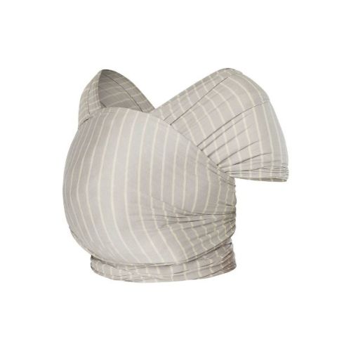 Ergobaby Aura Knit Baby Wrap - Gray Stripes: Buckle-Free, Lyocell, Facing-In Front Carrier