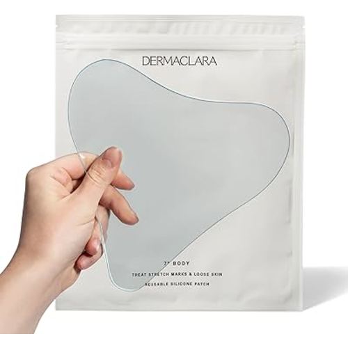Dermaclara Large Silicone Body Patch - Pregnancy Stretch Mark Prevention, C Section Cover Up Belly Scar Sheet, Maternity Skincare, Mom to Be Silicone Gel Sheet, Reusable up to 30 Times - 1 Patch
