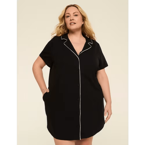Comfy Cotton Notch-Neck Sleepshirt