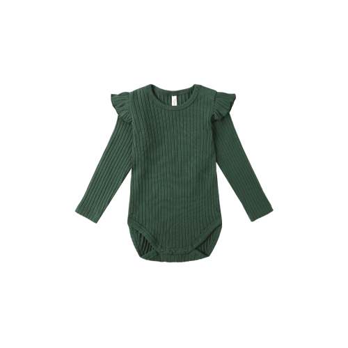 Green Shoulder Ruffle Bodysuit – Pitter Patter