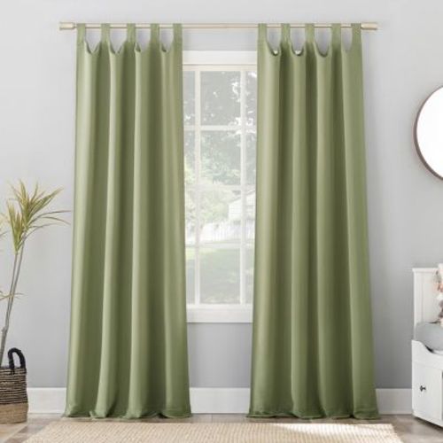 Sun Zero Blackout Kenneth Energy Saving Tab Top Curtain Panel