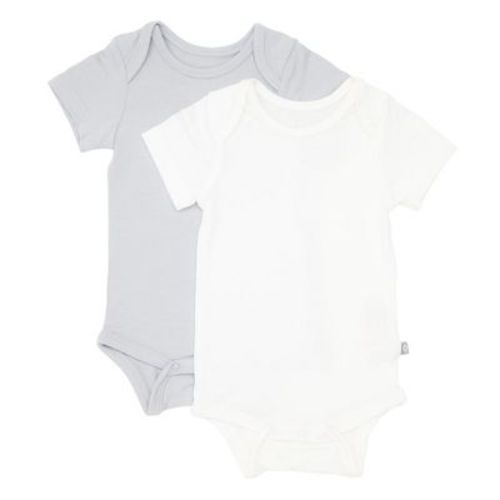 Kyte Baby 2-Pack Short Sleeve Bodysuit in Cloud and Storm