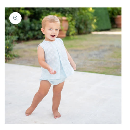 RORY DIAPER SET - BLUE CHECK – Seaux Kids Boutique