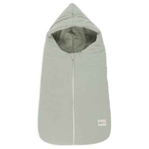 Oval Carrycot Footmuff Muslin Musgo - mid-season
