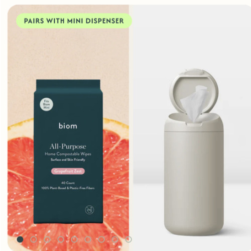 All Purpose sanitize wipes and dispenser – biom