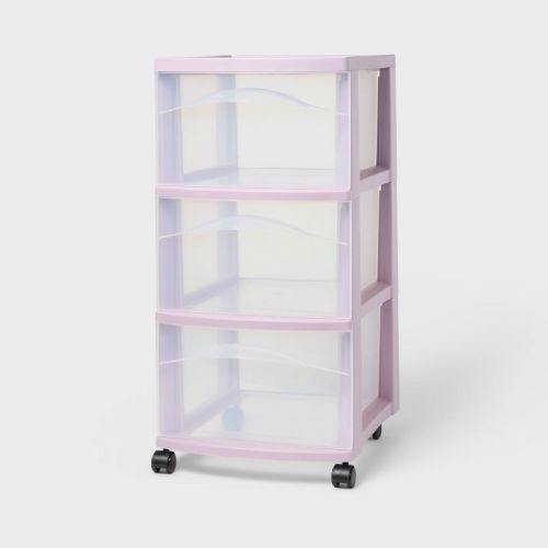 3 Drawer Medium Cart Lavender - Brightroom™