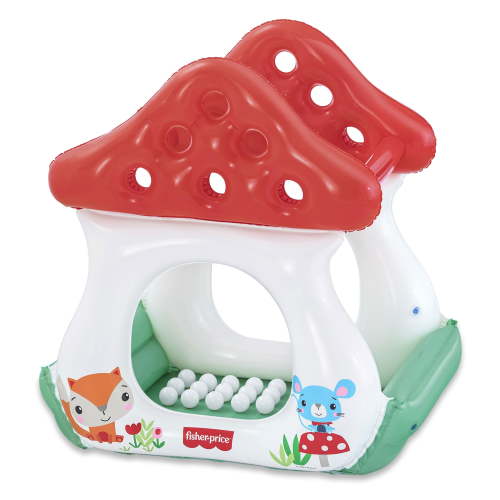 Fisher-Price Merry Mushroom Kids Indoor and Outdoor Ball Pit with 15 Play Balls