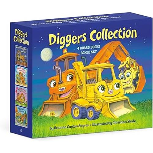 Diggers Collection 4-Book Boxed Set: Where Do Diggers Sleep at Night?; Where Do Diggers Say I Love You?; Where Do Diggers Take Vacation?; and Diggers Love To Go To School (Where Do...Series)