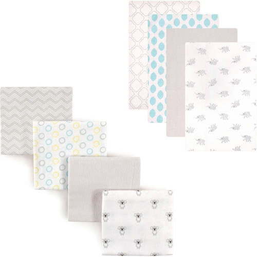 Luvable Friends Baby Flannel Receiving Blanket, 8-Pack, Choose Your Color