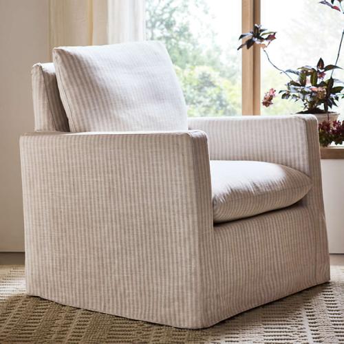 Ever Slipcovered Striped Nursery Glider Chair by Leanne Ford
