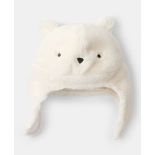 Baby Boys or Baby Girls Polar Bear Winter Trapper Hat