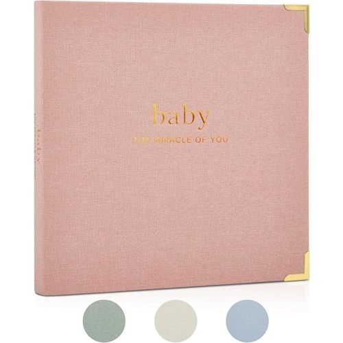Keepsake Baby Memory Book for Boys and Girls – Timeless First 5 Year Baby Book – Neutral Journal Scrapbook or Photo Album - Record a Milestone for Every Event from Birth to Age 5