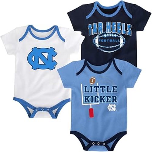 Outerstuff North Carolina Tar Heels 3 Points Baby/Infant 3 Piece Creeper Set