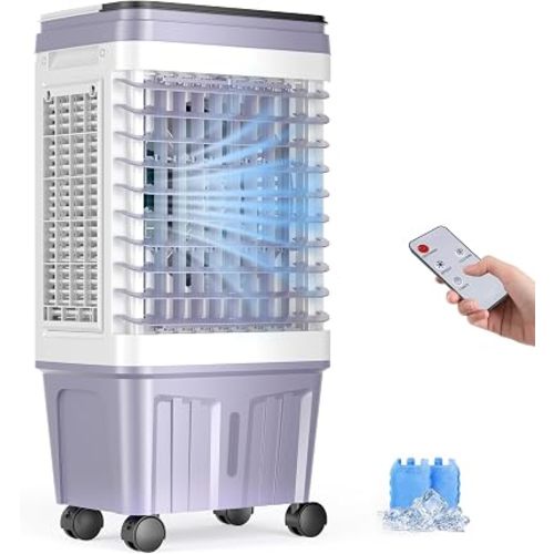Portable Air Conditioners, 3000 CFM Swamp Cooler, Evaporative Air Cooler with 6.87 Gal Water Tank, 3 Speeds & 4 Modes, 120° Oscillation, 15H Timer Air Cooler for Home, Kitchen, Bedroom
