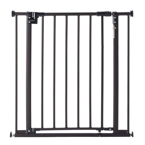 Toddleroo by North States - Light The Way Baby Gate: Metal Safety Gate for Stairs & Doorways with Light Sensing LED - Adjustable 28.5 to 38.25 Inches Wide - 29.3 Inches Tall - Matte Bronze