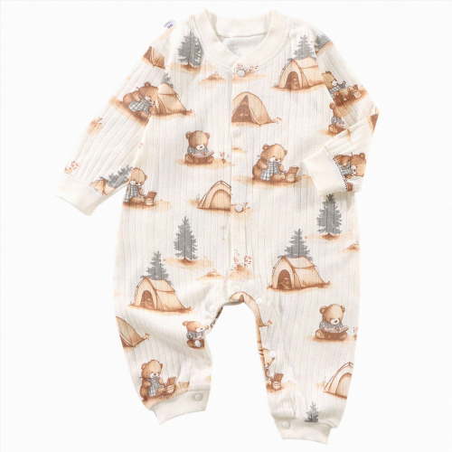0-3 Months Newborn Baby Pure Cotton Long Sleeved Newborn Toddler Clothes Boys And Girls Baby Romper Pajamas Crawling Clothes Sleeper Jumpsuit