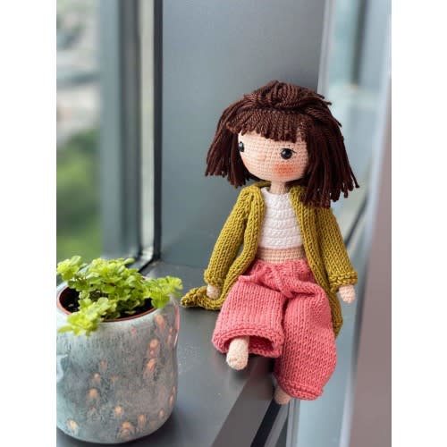 Paris Cool CITY GIRL Christmas Birthday gift Miniature poseable baby Diversity education Unique natural toy wire structure Crochet Doll Sale