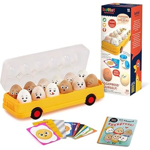 Battat Education – Matching Egg Toys for Toddlers – Color & Letter Recognition Sorting Game – Early Learning Educational Toys for 18+ Months – Fun & Engaging Playtime