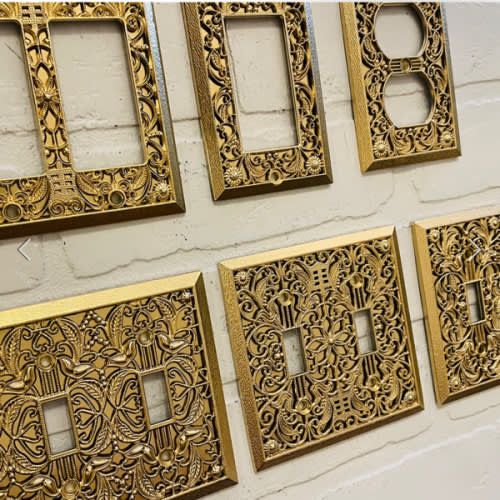 Gold Light/PlugSwitch Covers – The Shabby Store