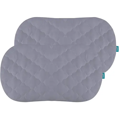 Bassinet Mattress Cover Compatible with Halo Bassinest Swivel Sleeper Bassinet Mattress Pad, 2 Pack, Microfiber, Waterproof and Soft, Grey