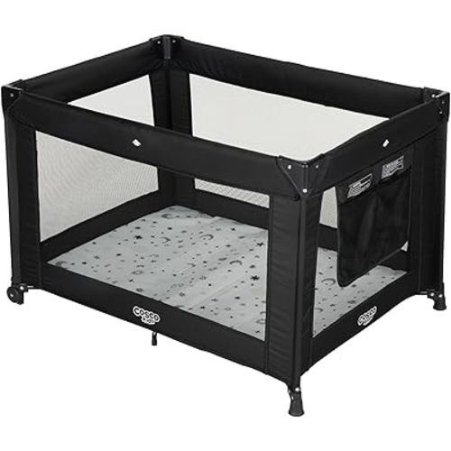 Cosco Kids Origins Playard, Baby Playpen, Portable Travel Playard with Compact Fold, Wheels & Built-in Storage – Twinkle Twinkle
