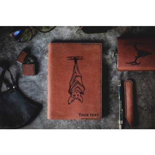 Sleeping Bat Leather Journal Notebook Cover Nature Bat - Etsy