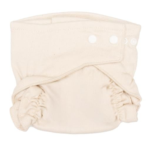 Osocozy Two Sized Fitted Cloth Diaper - Soft, Durable and Absorbent 100% Cotton Birdseye Weave Material. Easy to Use Snap Closures. Size 1 Fits 7-18 lbs - 1 Pack