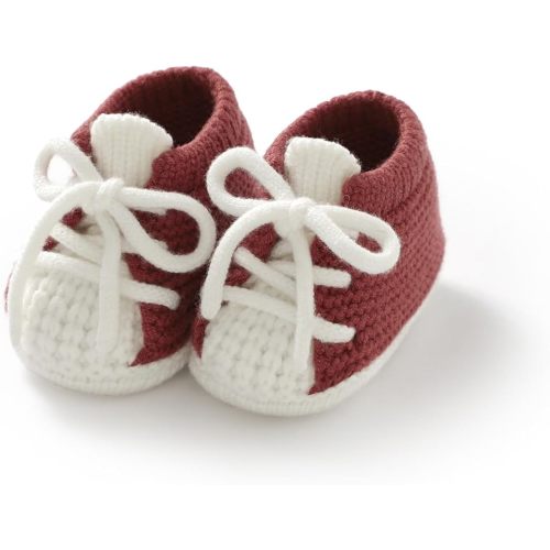 DovFanny Baby Booties Newborn Baby First Shoes Cozy Warm Knit Soft Booties for Toddler Infant Boy Girl