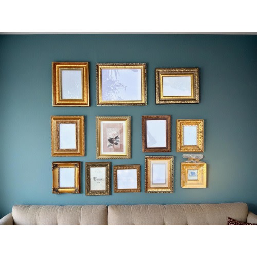 Vintage Ornate Gallery Wall Frames: Assorted Gold Frames Set