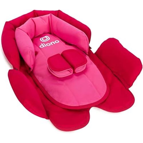 Diono Cuddle Soft 2-in-1 Head Support, Comforting Head and Body Support for Babies, Converts depending on Infants Size, Pink Cotton Candy
