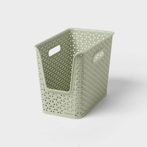 Y-Weave Narrow Easy Access Decorative Storage Basket Green - Brightroom™