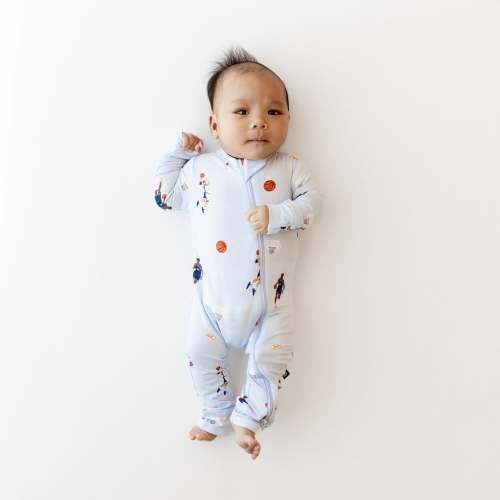 Zippered Romper in Basketball