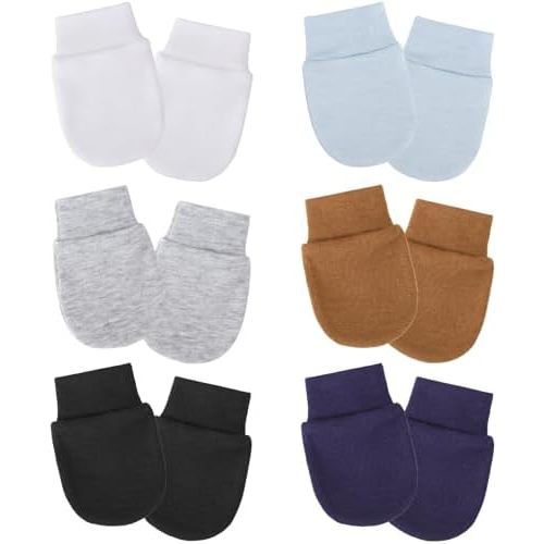 Newborn Baby Mittens No Scratch Elastic Wrist Gloves Infant Toddler Mittens for Baby Boy Girl 0-6 Months