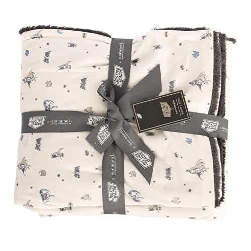Saranoni Minky Lush Batman Baby Blanket Plush Receiving Blanket 30x40 | Smooth Poly Microfiber Blanket, Easy Wash Durable Everyday Comfort