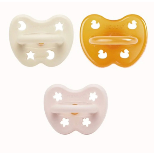 Hevea Trial Trio-Pack Natural Rubber Pacifiers for 0+ Months