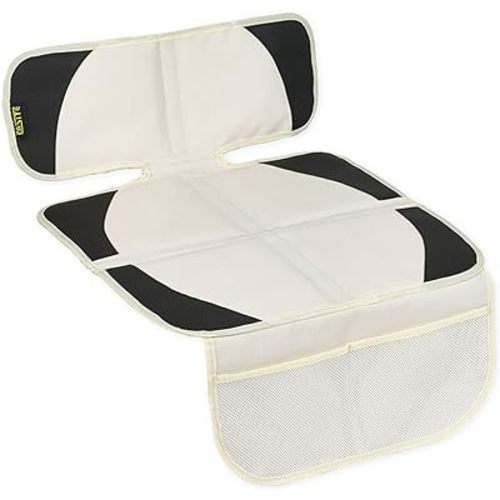 FASITE Car Seat Protector for Baby Child Car Seats - Auto Seat Cover Mat,Protective Non-Slip Waterproof Car Seat Cover Pad with Mesh Pockets, Beige