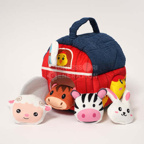 Montessori Baby Soft Barn – Interactive Plush Set
