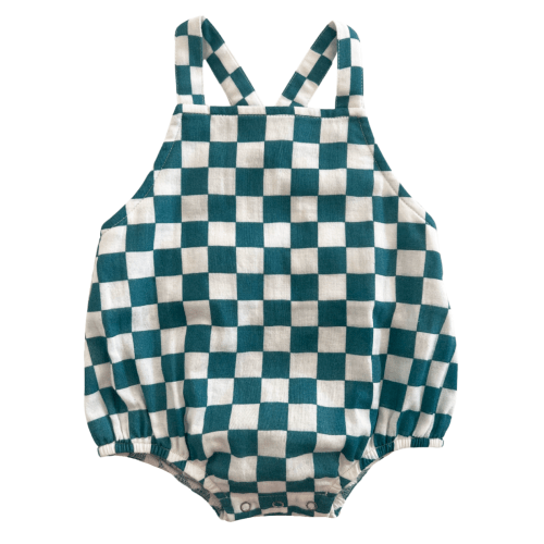 Pacific Checkerboard / Organic August Sunsuit