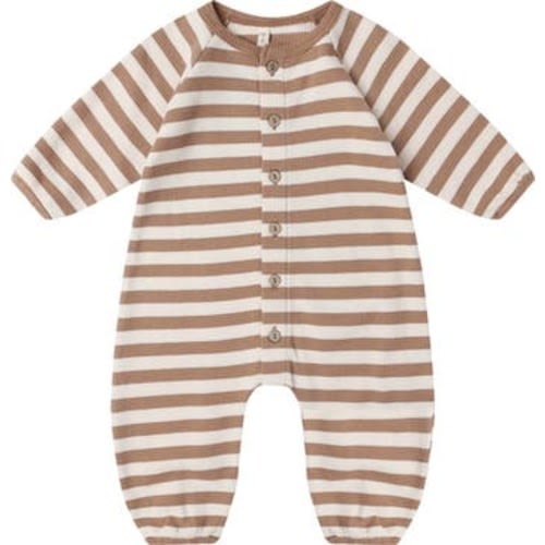 Stripe Waffle Knit Organic Cotton Romper, 0-3M
