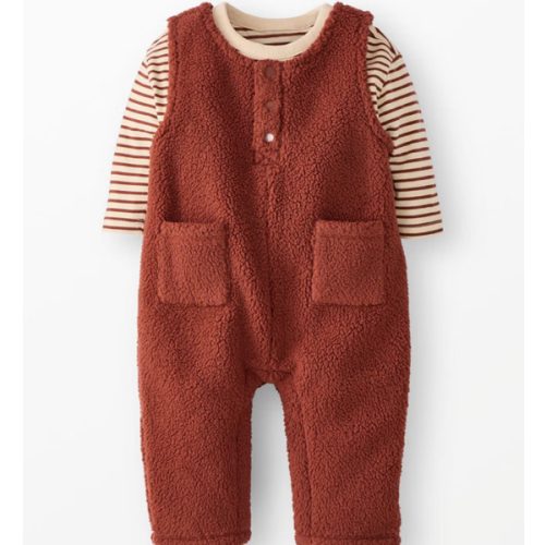Baby Long Sleeve T-Shirt & Fleece Overalls Set | Hanna Andersson
