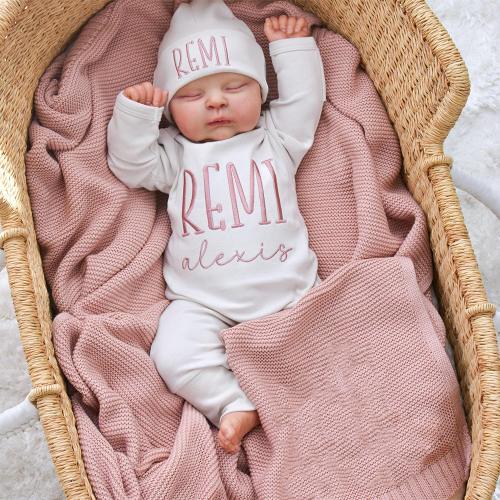 Personalized Embroidered Name Baby Onesie Set | KKBaby75