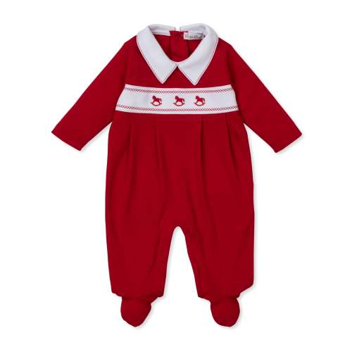 Classic Treasures Holiday 25 Rocking Horse Footie w/ Collar