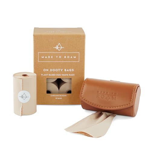 MADE TO ROAM On Dooty Pack - Premium Dog Poop Bag Holder for Leash, Vegan Leather Waste Bag Dispenser for Poop Bag Rolls (Set - Arizona Heartbeat, On Dooty Set (Holder + 1 Box of Bags))