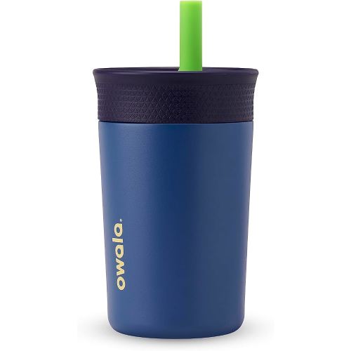 Amazon.com: Owala Tumbler Kids Stainless Steel Water Bottle 12 oz Home Base | Insulated | Spill-Resistant Lid | Reusable Straw | Double-Wall Vacuum Insulation | Cup-Holder Friendly : Home & Kitchen