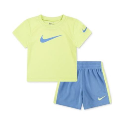 Baby Short-Sleeve Swoosh T-Shirt & Shorts, 2 Piece Set
