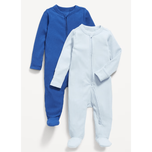 2-Way-Zip Sleep & Play Footed One-Piece 2-Pack for Baby