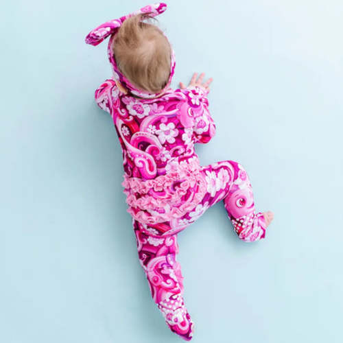 Inky the Octopus Convertible Ruffle Baby Pajama